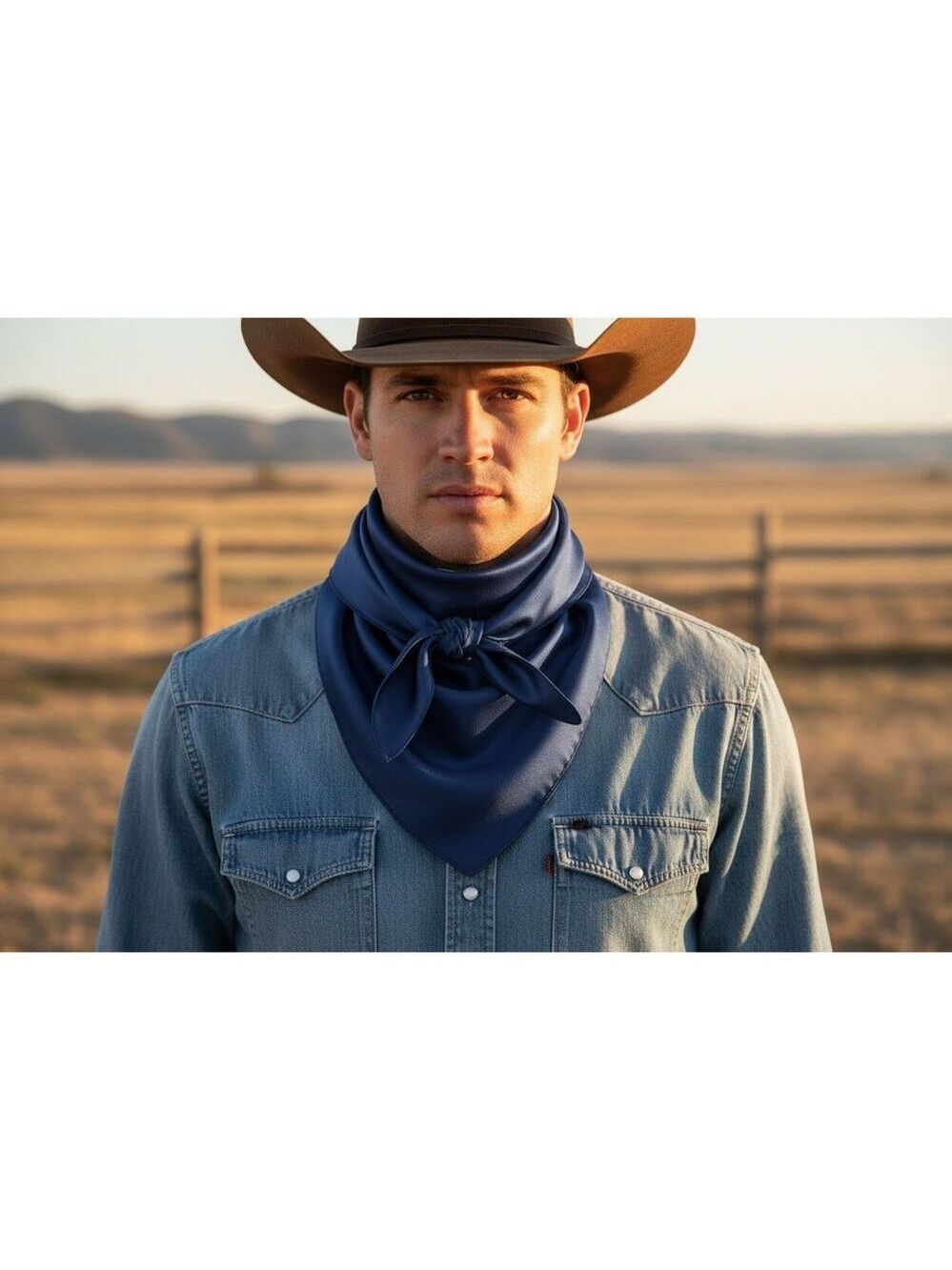 Navy Blue Wild Rag Scarf 35x35 Satin Western Cowgirl Cowboy Bandana - Picture 5 of 9
